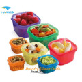 Vida saudável BPA Free 7-Piece Multi-Colored, Colored Portion Control Controle kit, prova de vazamento, 21 Day Planner